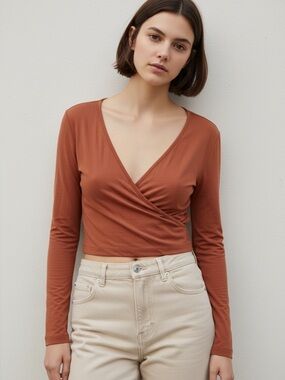 Soft surroundings wrap crop top